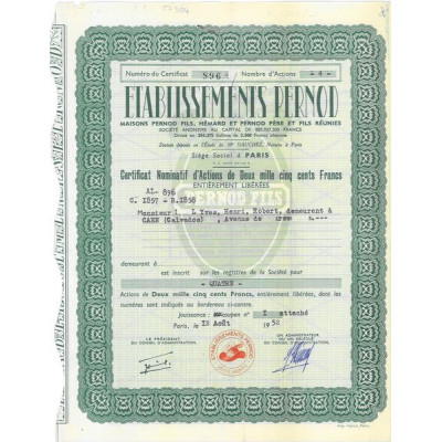 Ets Pernod - Maison Pernod Fils. Hémard et Pernod Père et Fils Réunis