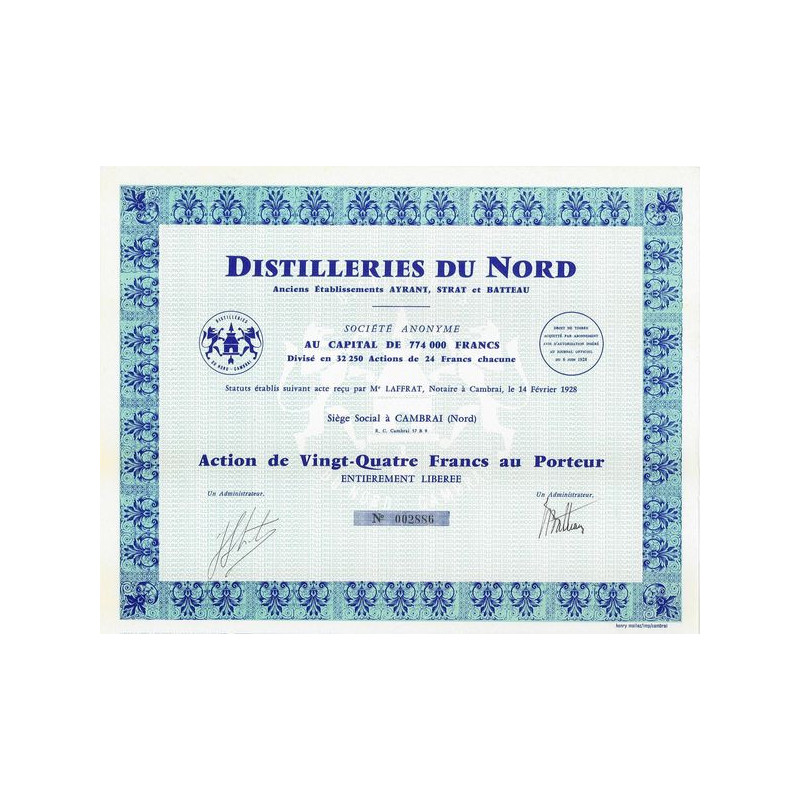 Distilleries du Nord - Anc Ets Ayrant. Strat et Batteau