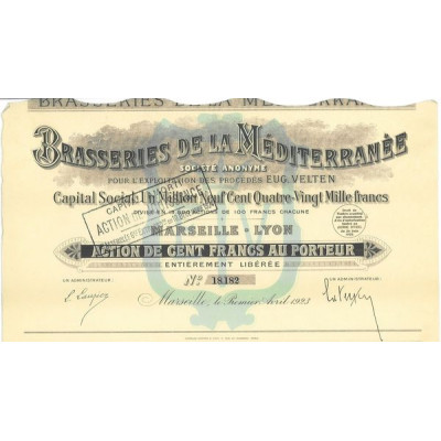 Brasseries de la Méditerranée pour l'Exploitation des Procédés Eug. Velten