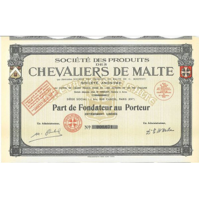 Sté des Produits des Chevaliers de Malte (PF)
