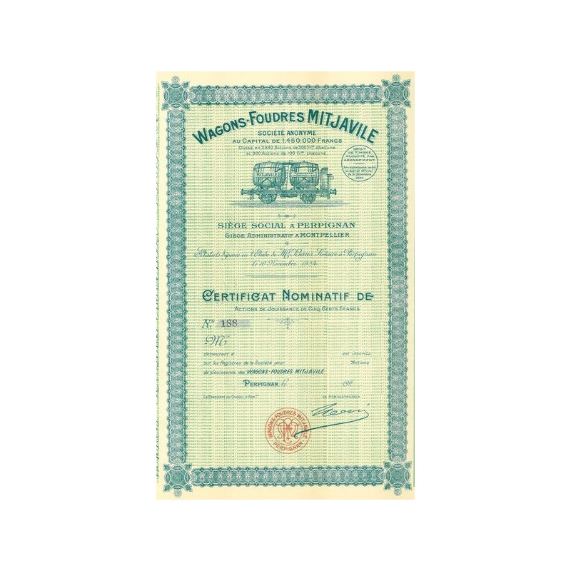 Wagons-Foudres Mitjavile (Certif nomin) (Blanquette)