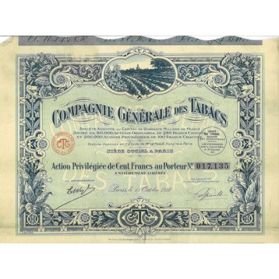 Cie Gale des Tabacs (Act Priv 100 F)