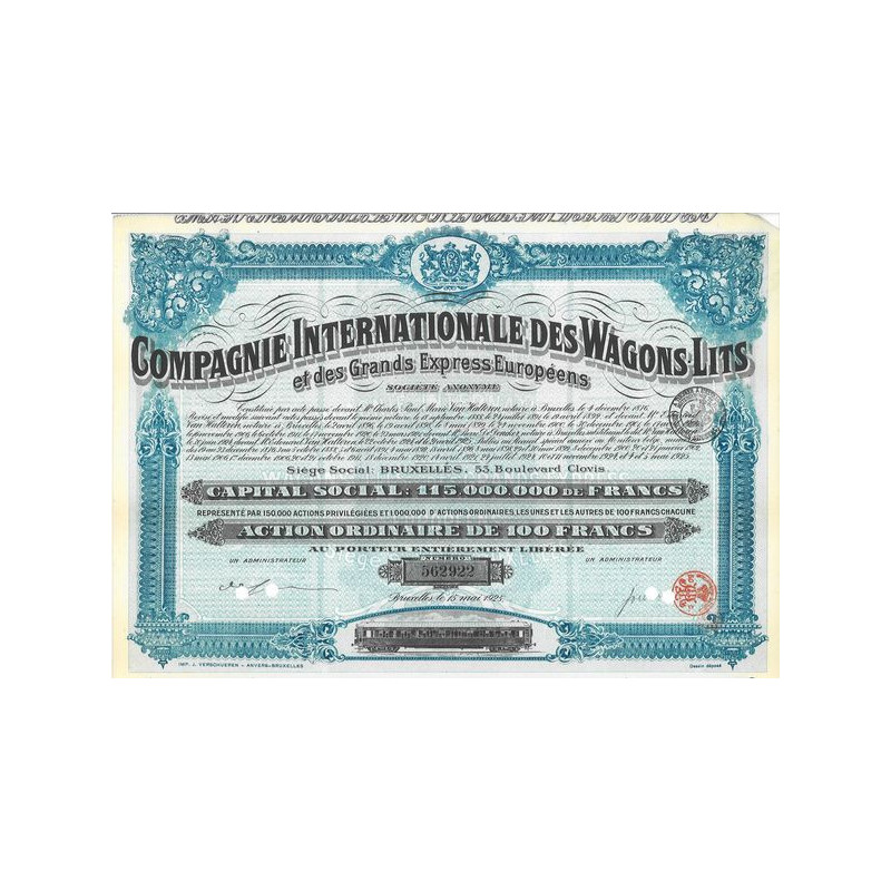 Cie Internationale des Wagons-Lits et des Grands Express Européens (Act O)