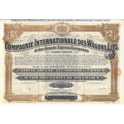 Cie Internationale des Wagons-Lits et des Grands Express Européens (Act P)