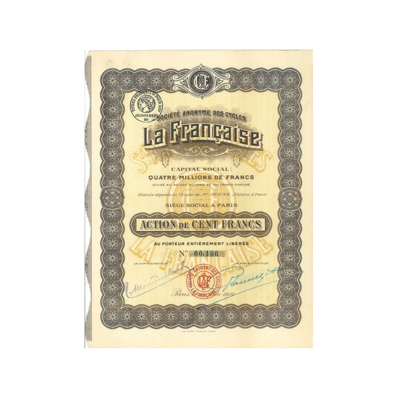 S.A. des Cycles La Française (Act)
