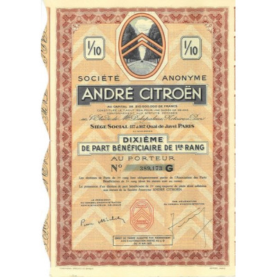 S.A. André Citroën (10ème PB 1er rang)