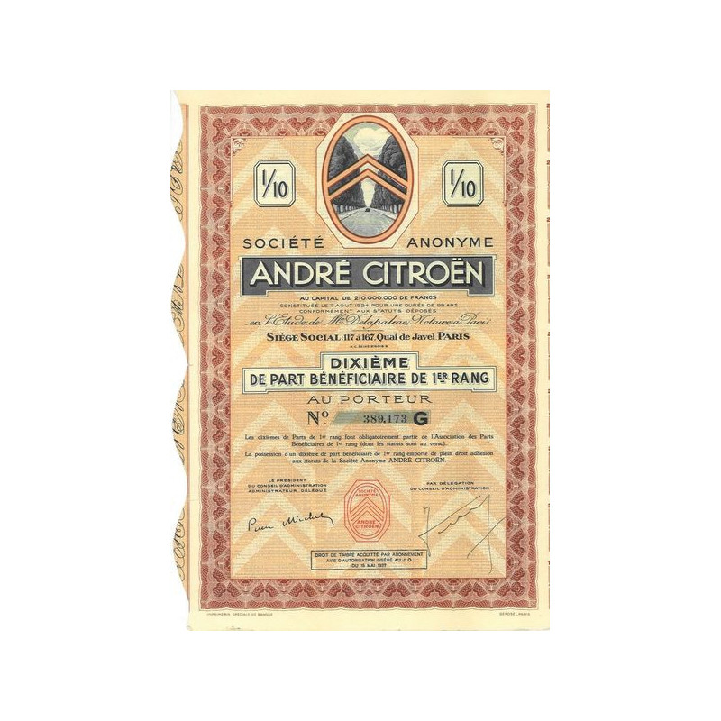 S.A. André Citroën (10ème PB 1er rang)