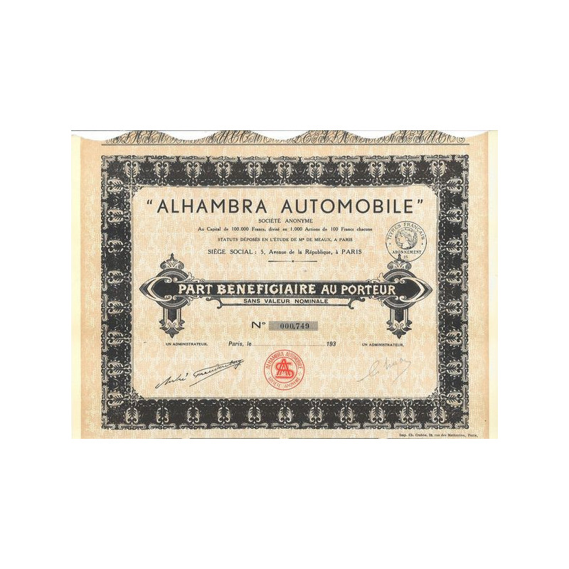 "Alhambra Automobile"
