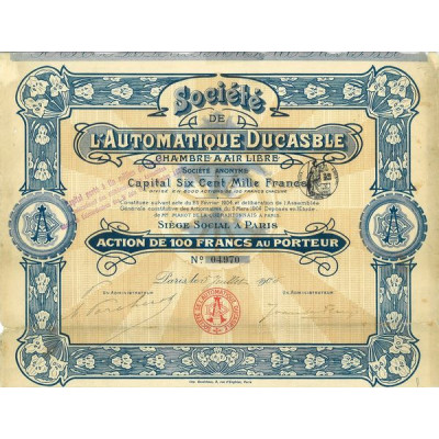 Sté de L'Automatique Ducasble - Chambre à Air Libre