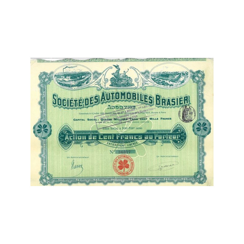 Sté des Automobiles Brasier (Act 1918)