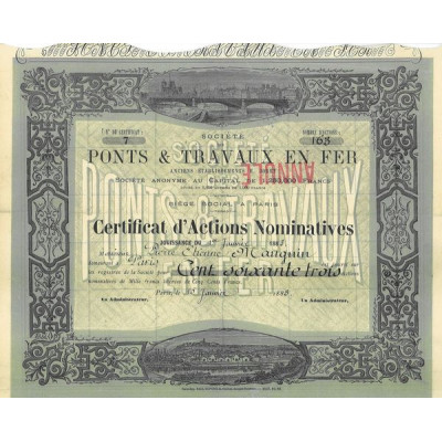 Sté des Ponts & Travaux en Fer (grise)