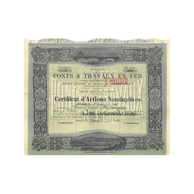 Sté des Ponts & Travaux en Fer (grise)