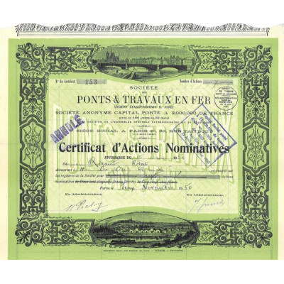 Sté des Ponts & Travaux en Fer (vert clair)