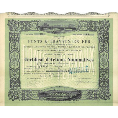 Sté des Ponts & Travaux en Fer (vert sombre)