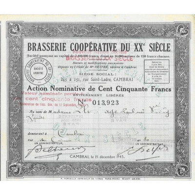 Brasserie Coopérative du XXe siècle
