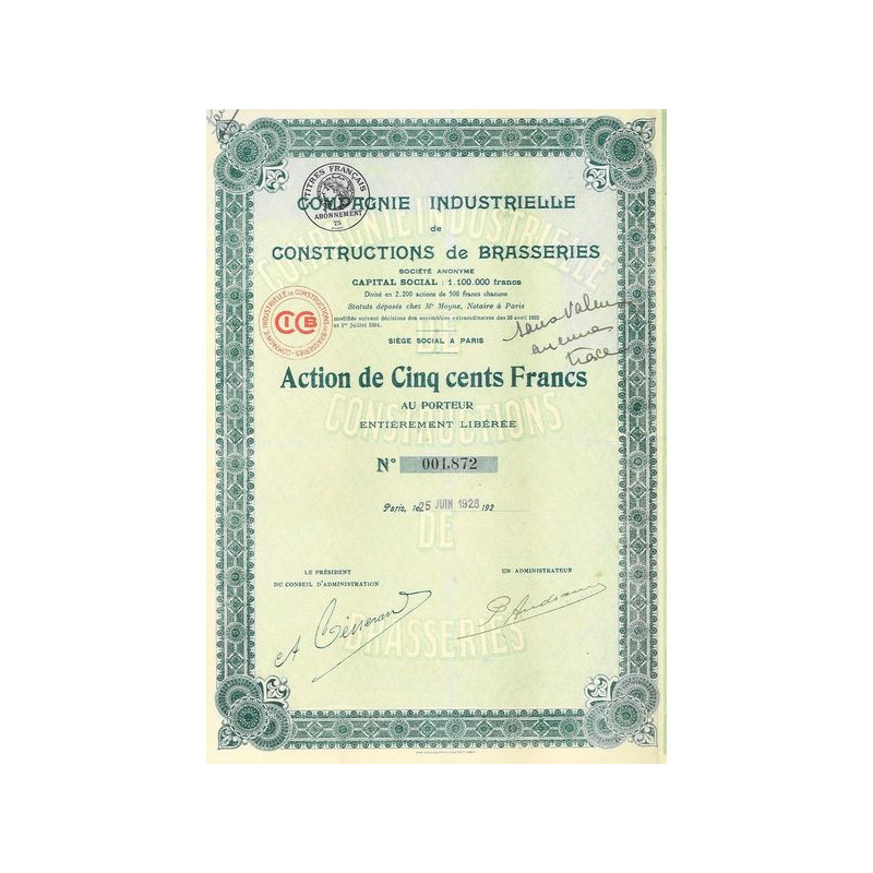 Cie Indus de Constructions de Brasseries