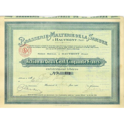 Brasserie & Malterie de la Sambre à Hautmont (Nord)