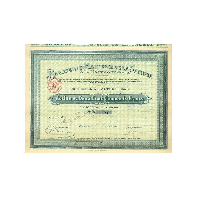 Brasserie & Malterie de la Sambre à Hautmont (Nord)