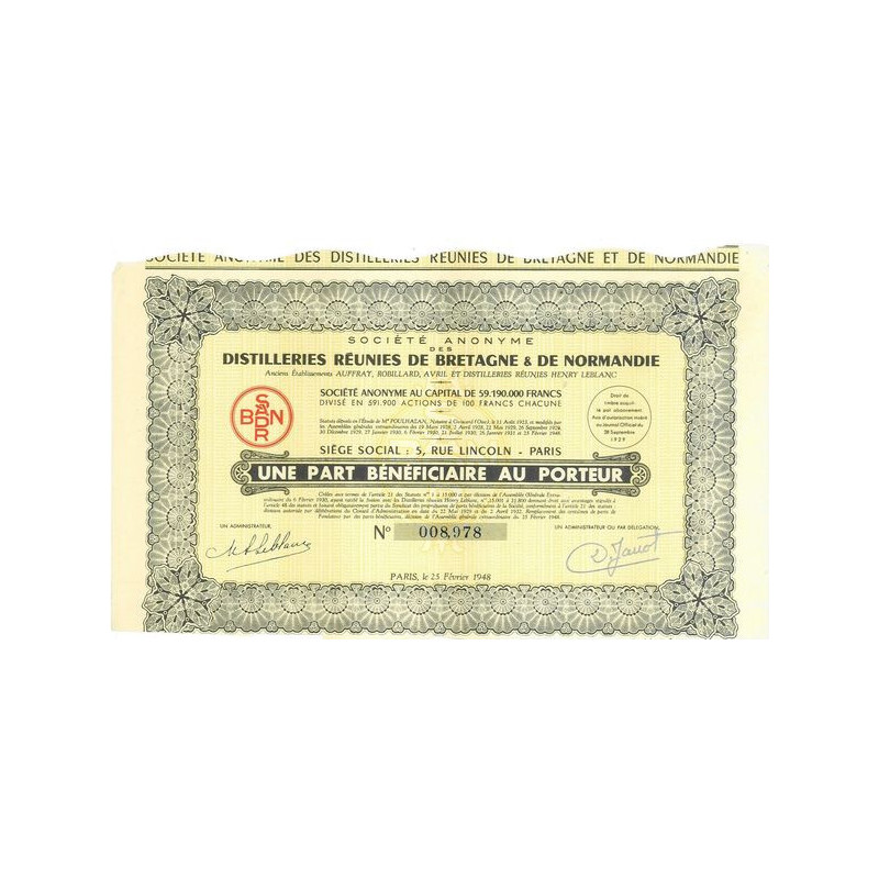 S.A. des Distilleries Réunies de Bretagne & de Normandie (PB)