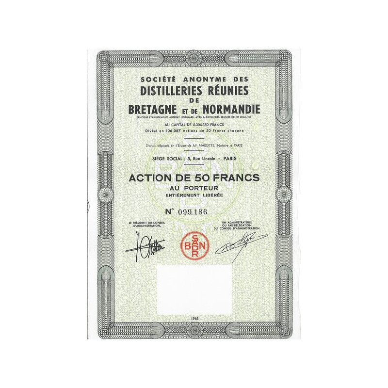 S.A. des Distilleries Réunies de Bretagne & de Normandie (Act)