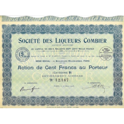 Sté des Liqueurs Combier