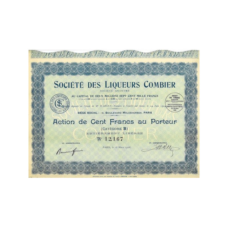 Sté des Liqueurs Combier