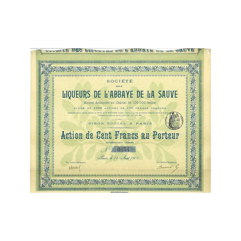 Sté des Liqueurs de l'Abbaye de la Sauve