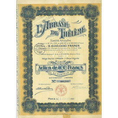 L'Abbaye de Thélème