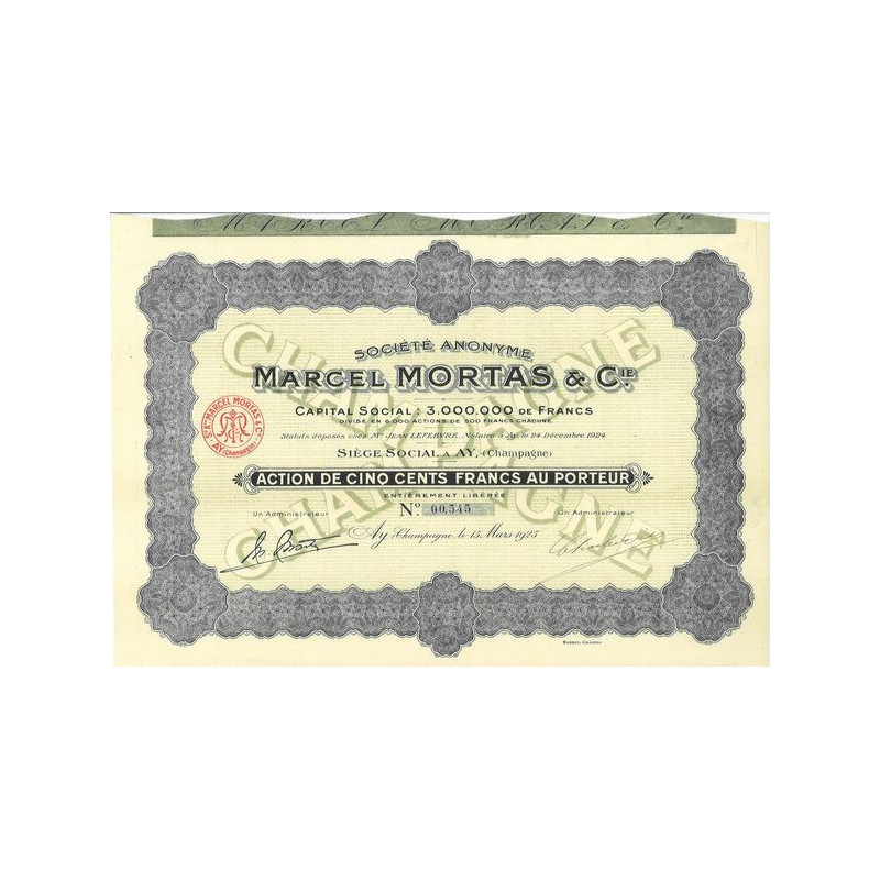S.A. Marcel Mortas & Cie (Act 500 F)