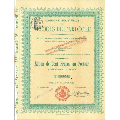 Cie Industrielle des Alcools de l'Ardèche