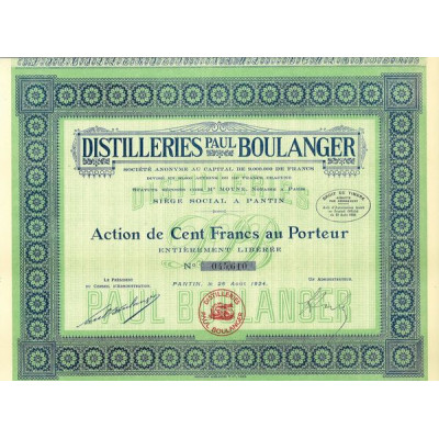 Distilleries Paul Boulanger (Act 100 F)