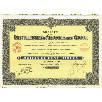 Sté des Distilleries d'Alccols de l'Orne