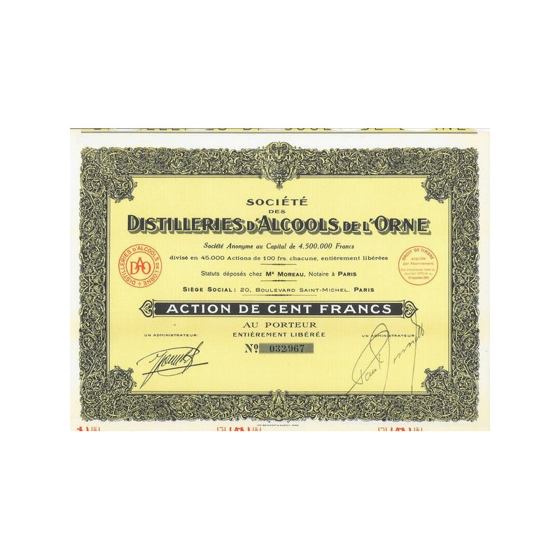 Sté des Distilleries d'Alccols de l'Orne