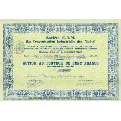Société C.I.M. (La Concentration Industrielle des Moûts)