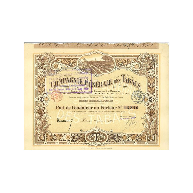 Cie Gale des Tabacs (PF)