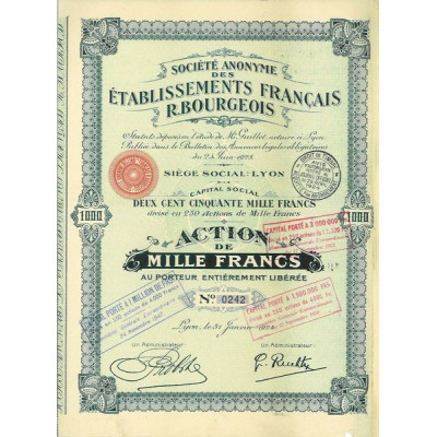 S.A. des Ets Français R.Bourgeois