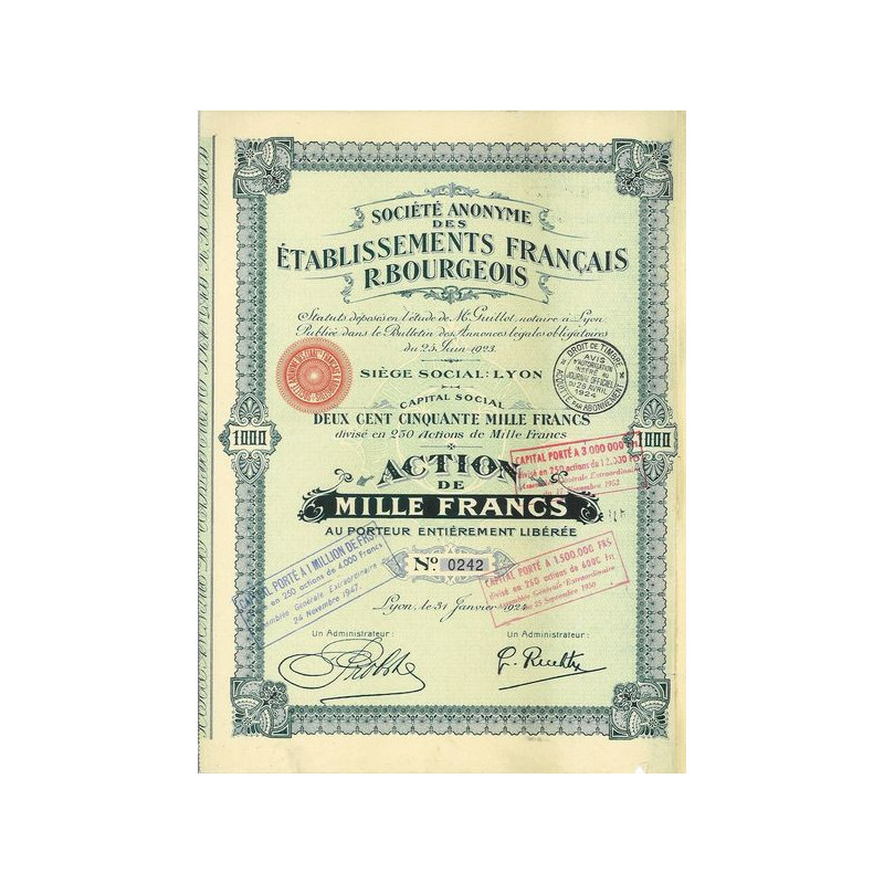 S.A. des Ets Français R.Bourgeois