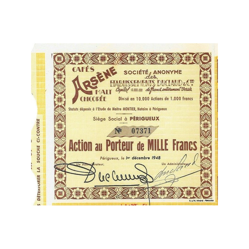 S.A. des Ets Duclaud & Cie - Cafés Arsène Malt Chicorée