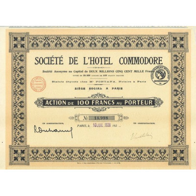 Sté de l'Hôtel Commodore