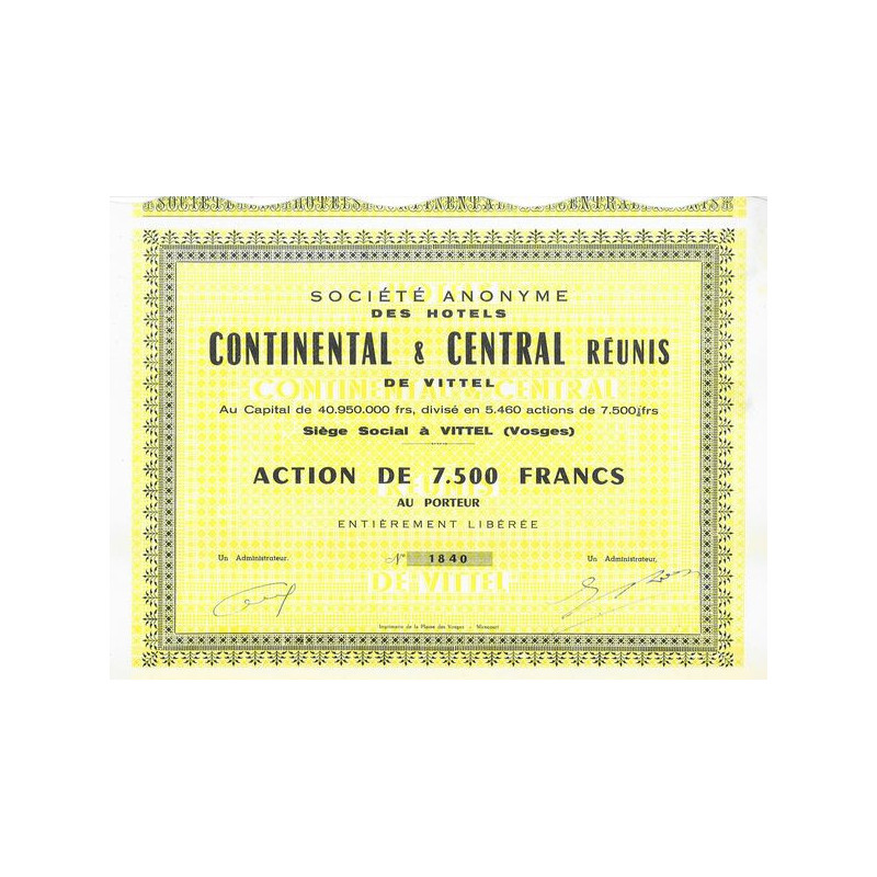S.A. des Hôtels Continental & Central Réunis de Vittel