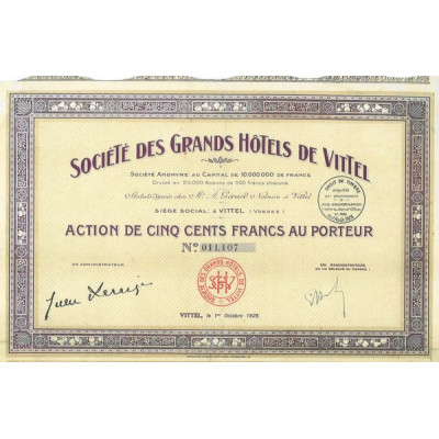 Sté des Grands Hôtels de Vittel