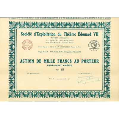 Sté d'Exploitation du Théâtre Edouard VII