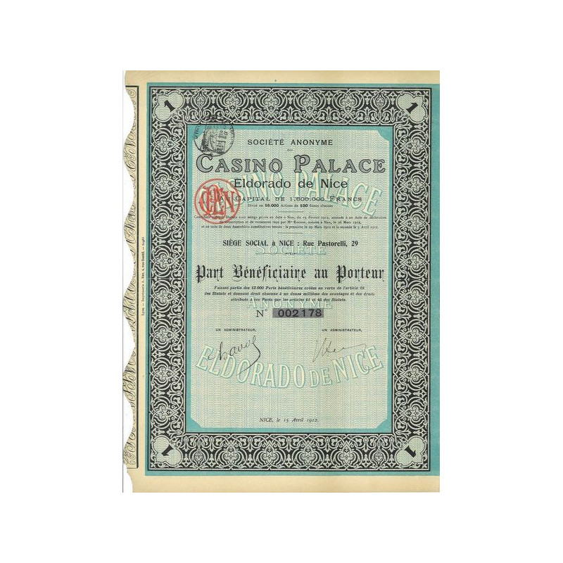 S.A. du Casino Palace Eldorado de Nice