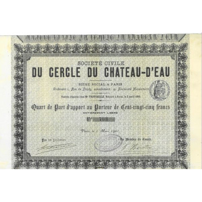 Sté Civile du Cercle du Château-d'Eau