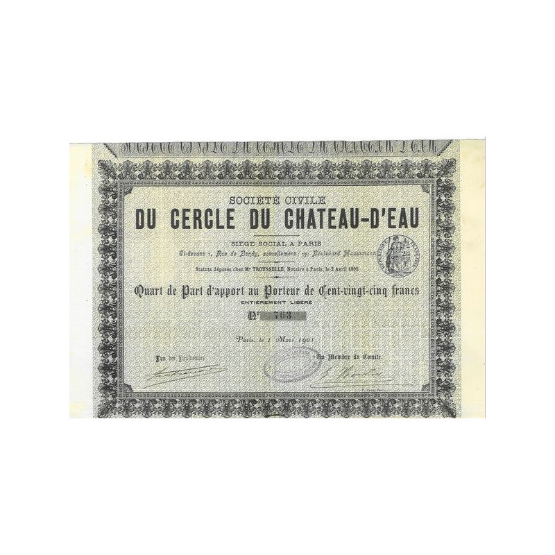 Sté Civile du Cercle du Château-d'Eau