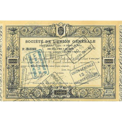 Sté de l'Union Générale (1000 F)