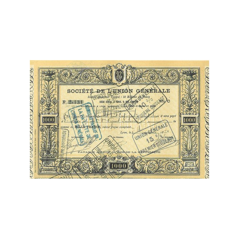 Sté de l'Union Générale (1000 F)