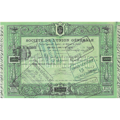 Sté de l'Union Générale (5000 F)