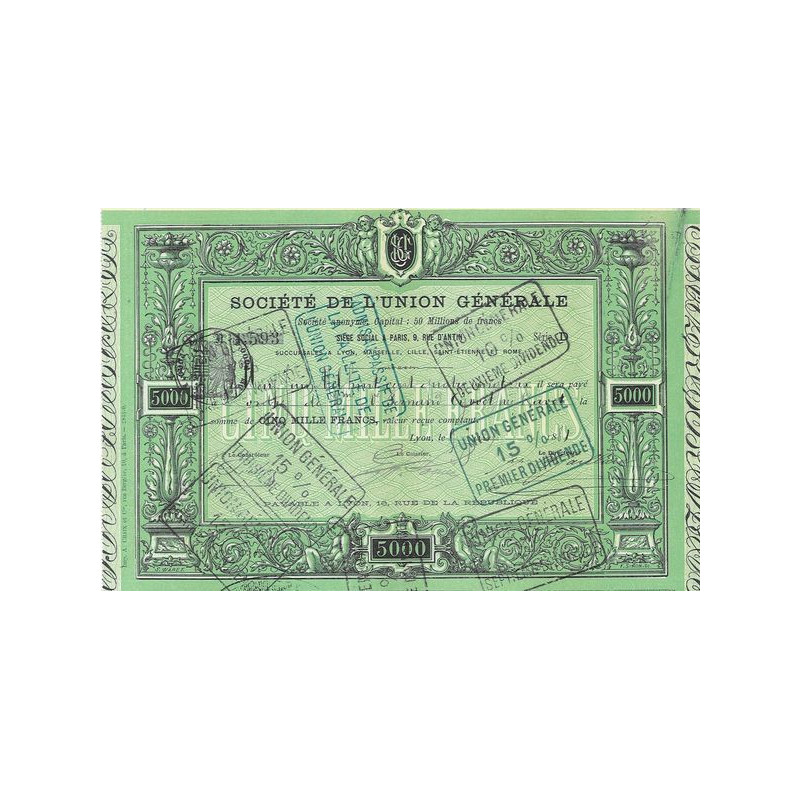 Sté de l'Union Générale (5000 F)