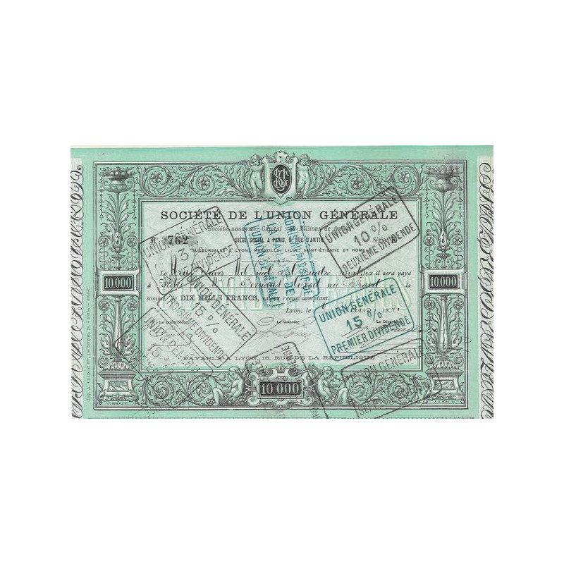 Sté de l'Union Générale (10000 F)